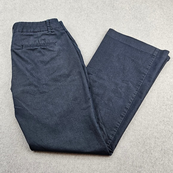 attention Pants - ATTENTION Trousers Womens 10 Blue Flare Leg Stretch Cotton Blend Casual Work